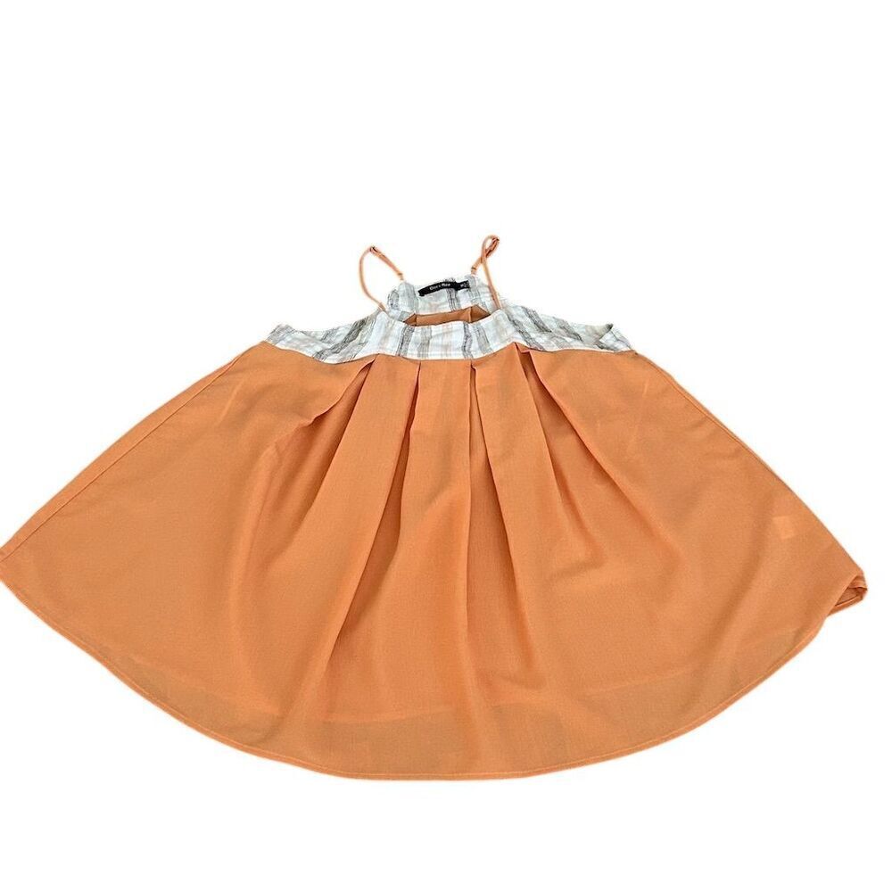 Doe & Rae Women's Orange Cami Top Size S Scoop Neck Spaghetti Straps - Picture 6 of 9